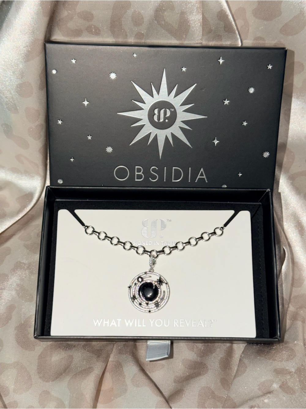 BOMB PARTY | “Midnight Galaxy Glam” Necklace (Short) - Obsidia